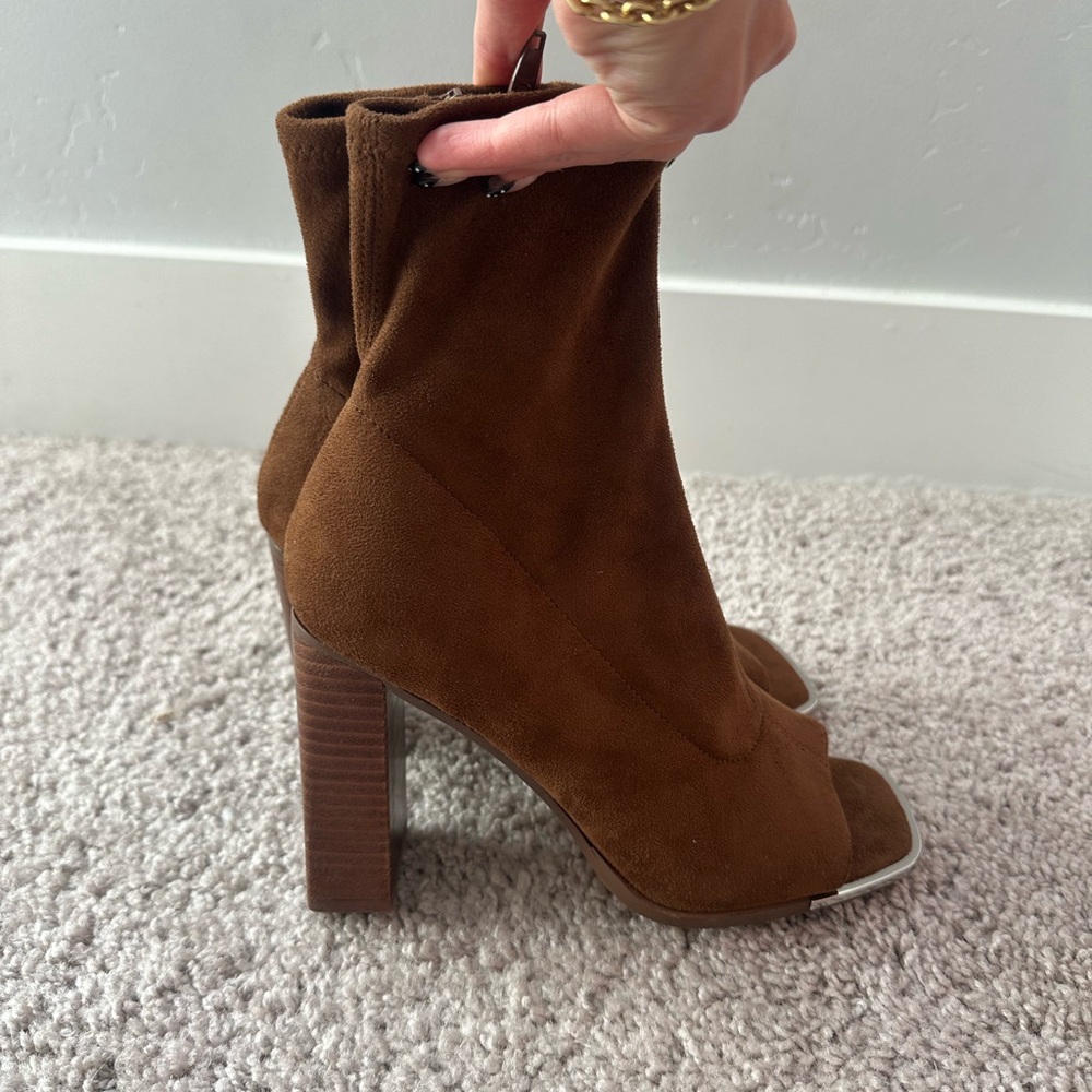Steve Madden Brown Suede Heeled Boots